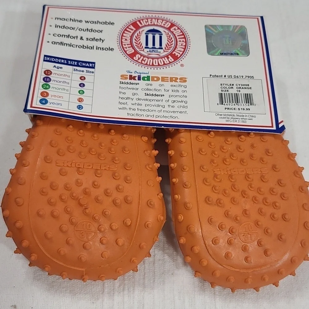 Skidders TODDLERS Skid-proof‎ Sock Shoes CLEMSON University Sz 10 NEW